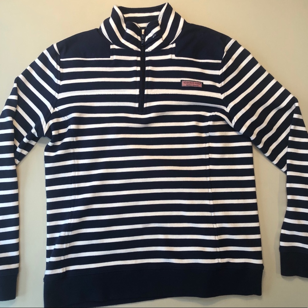 Vineyard Vines Navy Striped Shep Shirt Pullover